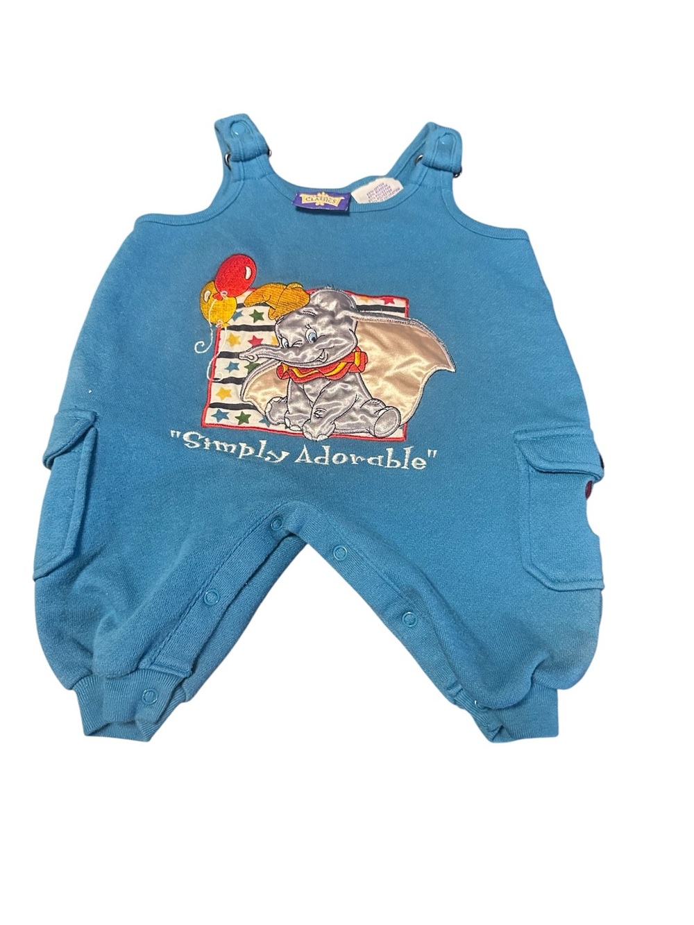 Disney Teal Baby Top with Dumbo Patch